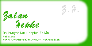 zalan hepke business card